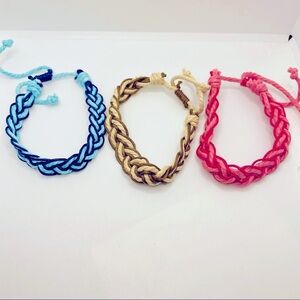 Bracelets Rope adjustable in deep pink blu…